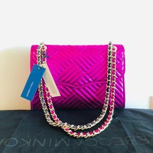 Rebecca Minkoff Metallic Violet Leather Should Bag